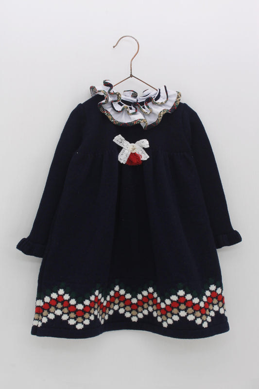 Foque Navy knitted dress