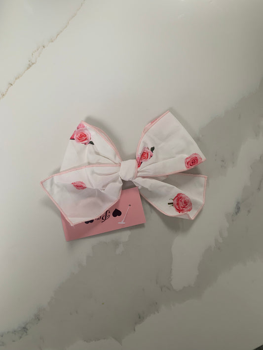Phi pink rose bow