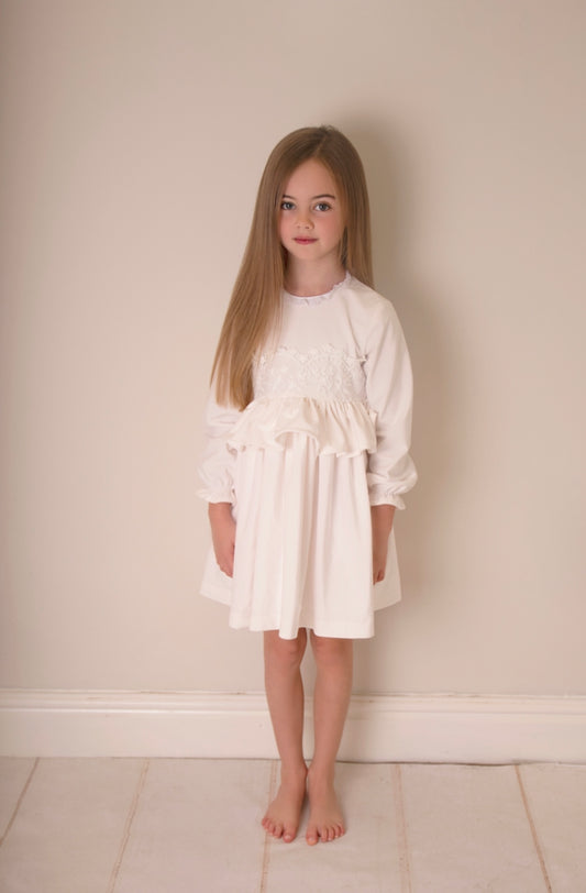 Ivory velvet dress